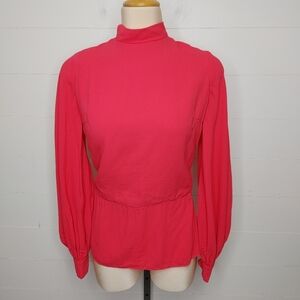 Vintage 70's Jean Pierce lantern sleeve blouse size M